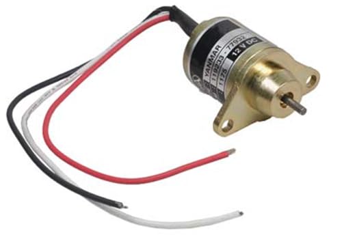 RAREELECTRICAL New Fuel Shut-Off Solenoid Compatible With Yanmar Engines 11965377950 12948677952 SA4562T - Perfect for Marine, Agricultural & Industrial Equipment Maintenance