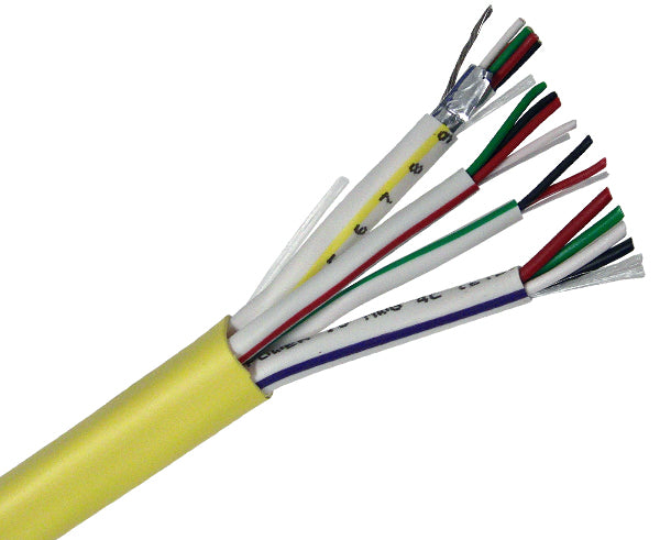 High-Quality Access Control Composite Cable - CMP/CL2P Plenum Rated (18/4 AWG + 22/4 AWG + 22/2 AWG + 22/3 AWG Shielded) - 630 Ft for Security Systems & Building Automation