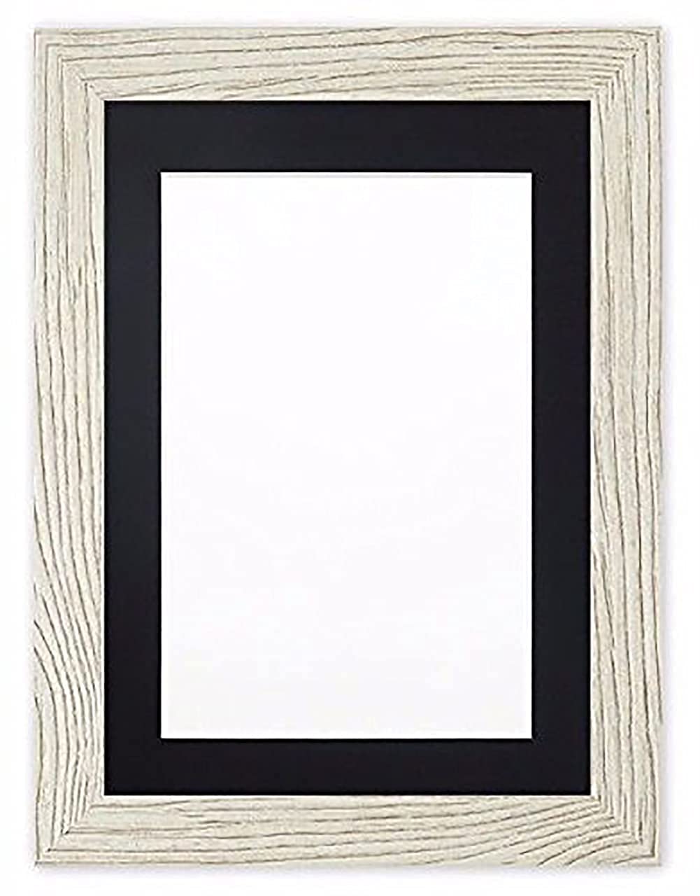 Driftwood Effect Photo Frame - Custom A1 Size for A2 Pictures with Black Matt & Styrene Perspex Sheet - Perfect for Wall Art, Home Decor, and Office Display
