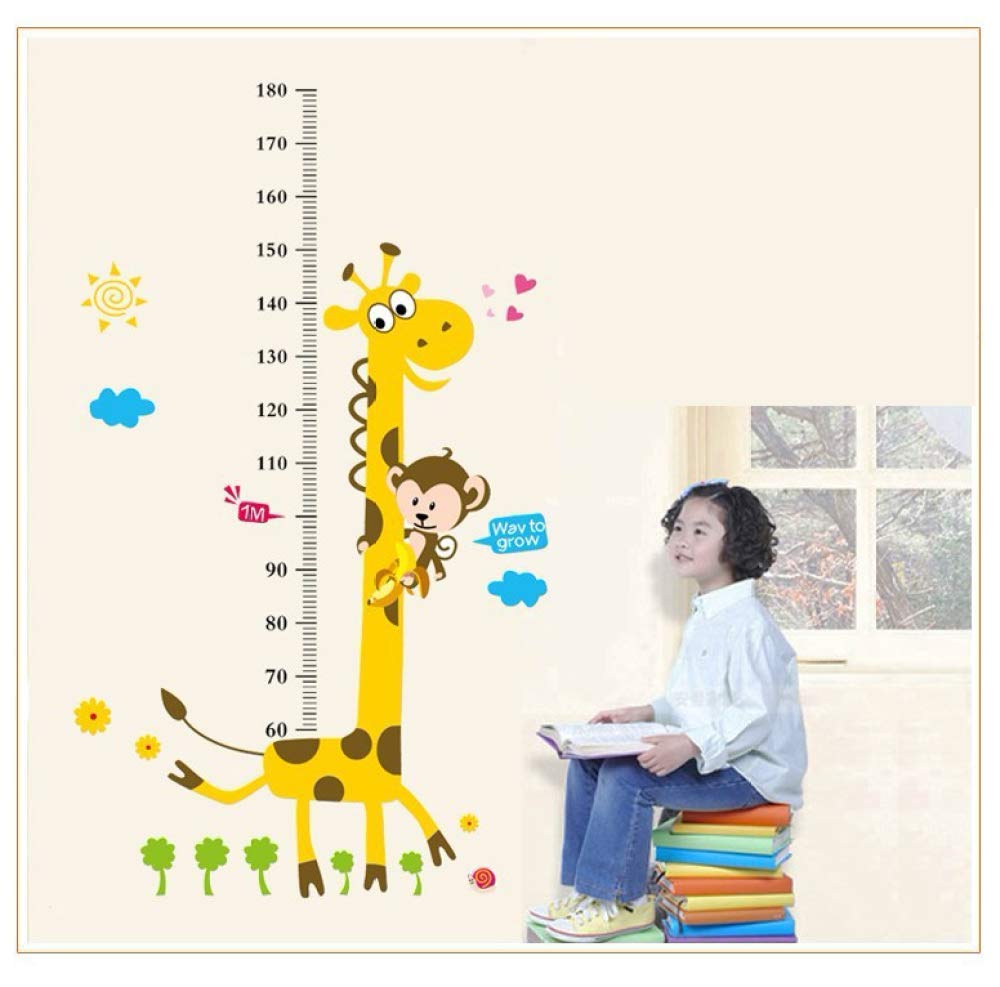 Cartoon Giraffe Wall Stickers - PVC Waterproof Nursery Decor for Kids Room