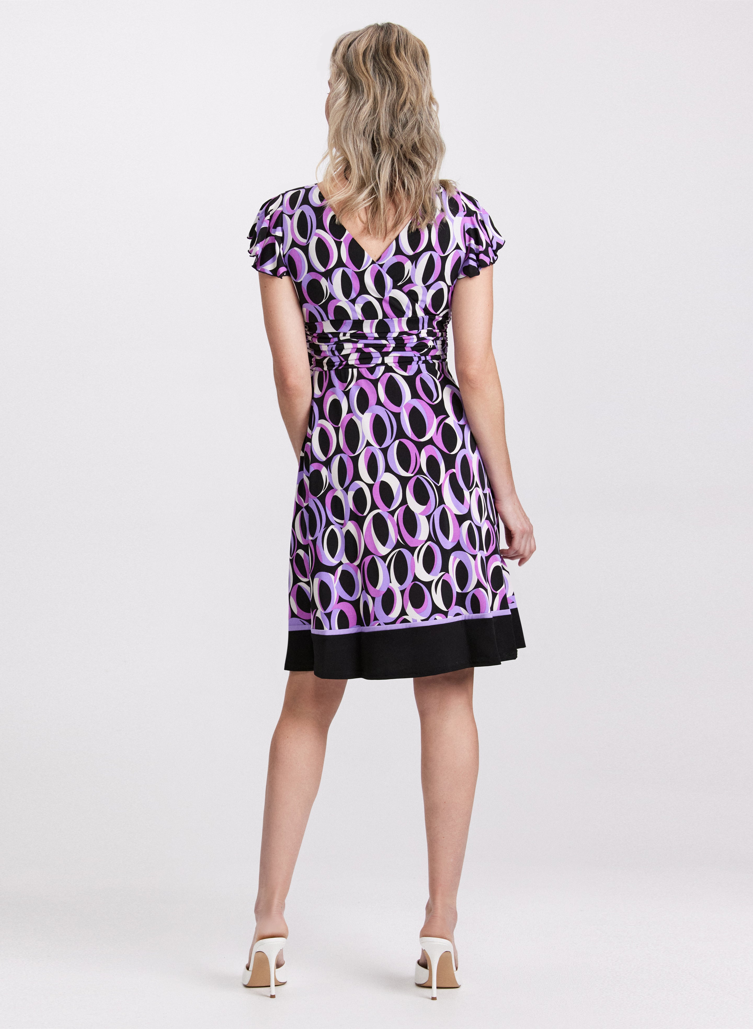 Elegant Floral Circle Print Dress for Women - Perfect for Summer Outfits, Parties & Casual Wear