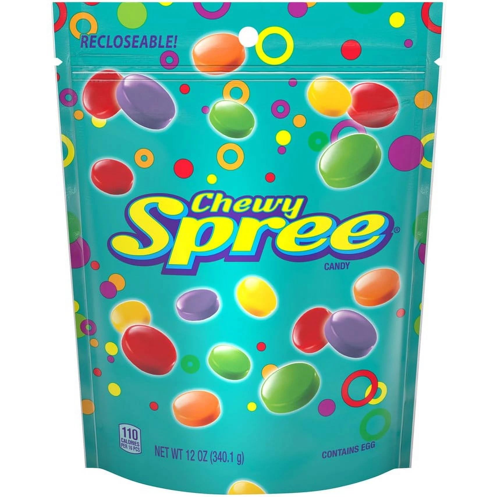 Chewy Candy Disks - Assorted Fruit Flavors - 12 oz (Pack of 8) - Perfect for Party Favors, Movie Nights & Office Snacks