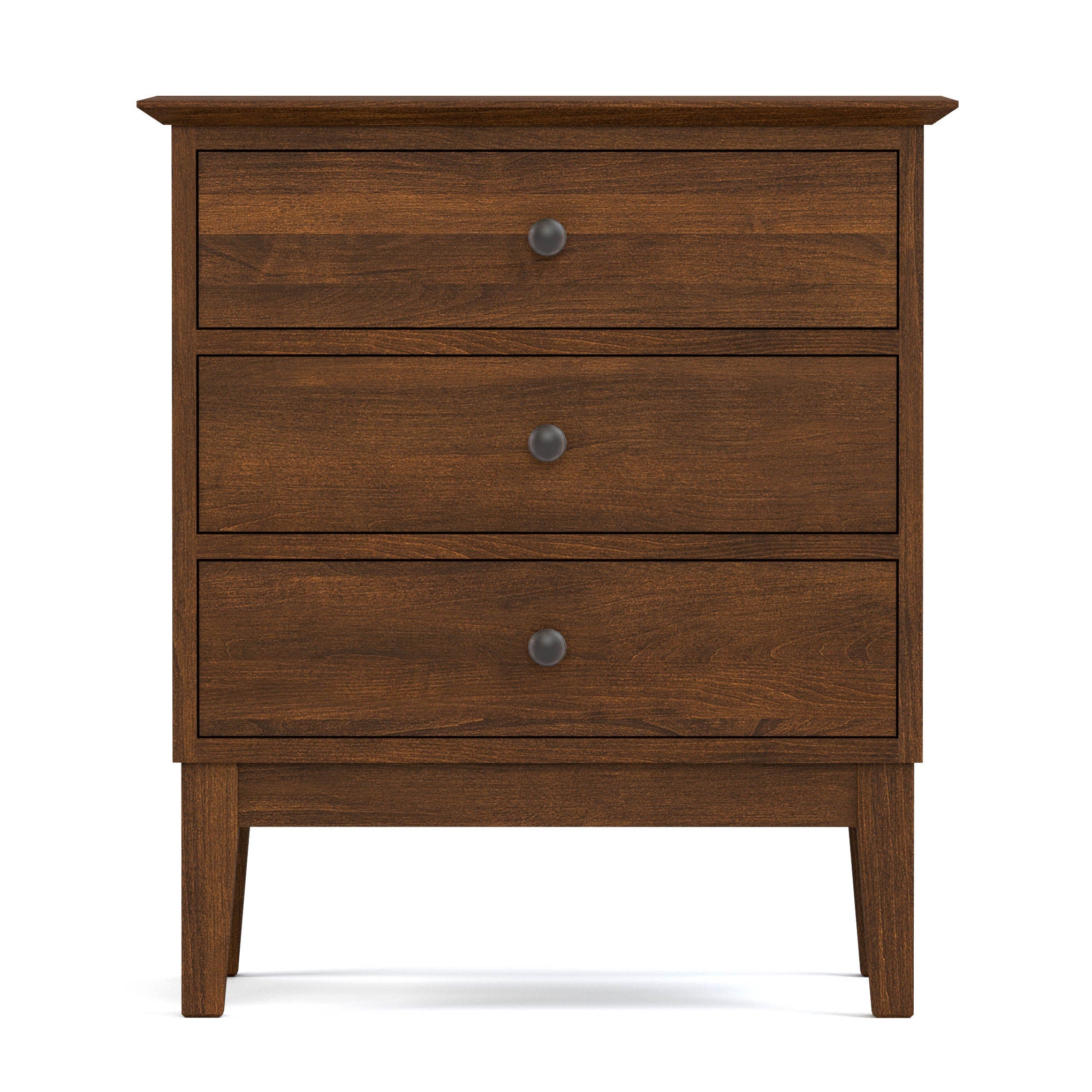 Gable Road 3-Drawer Nightstand - Modern Bedside Table with Storage for Bedroom, Living Room, or Office