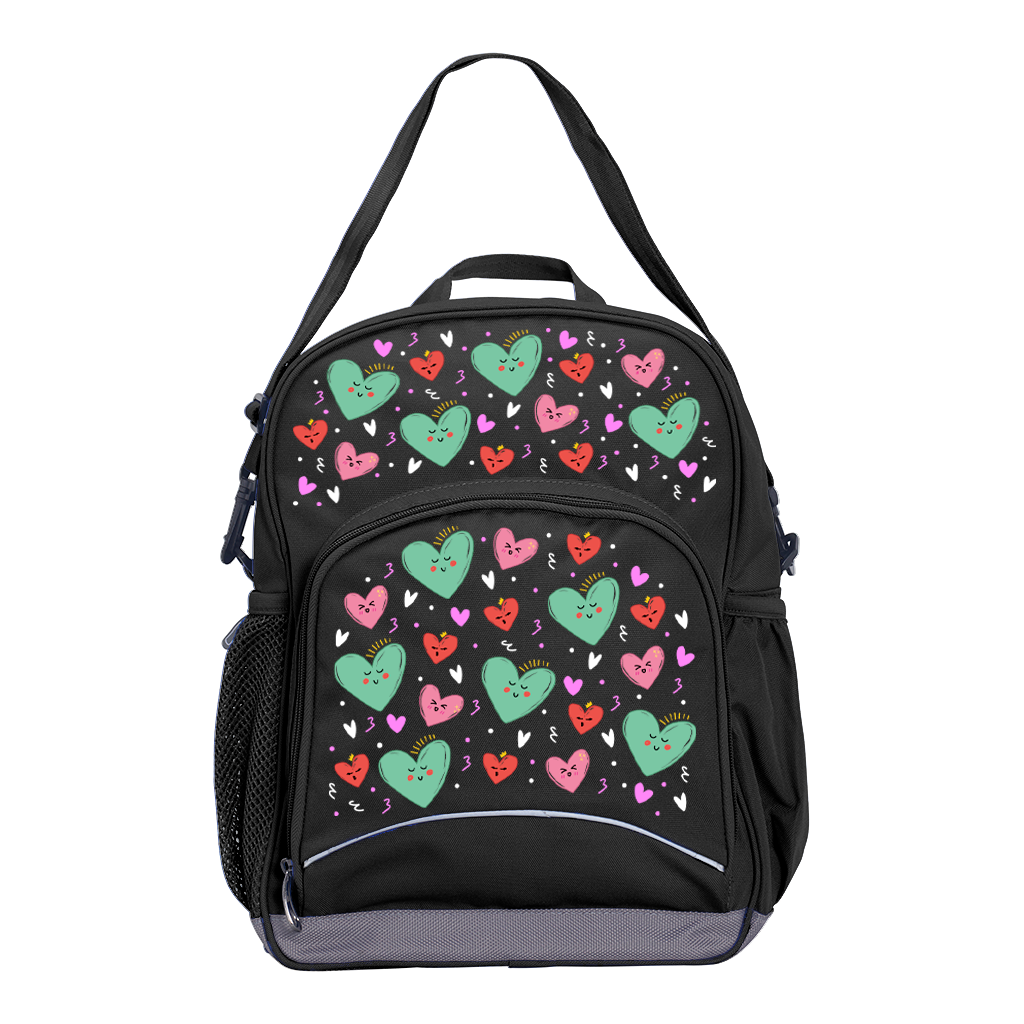 Sweet Hearts Kindy Backpack for Kids - Cute Heart Print School Backpack for Girls & Boys - Perfect for Preschool, Kindergarten & Travel