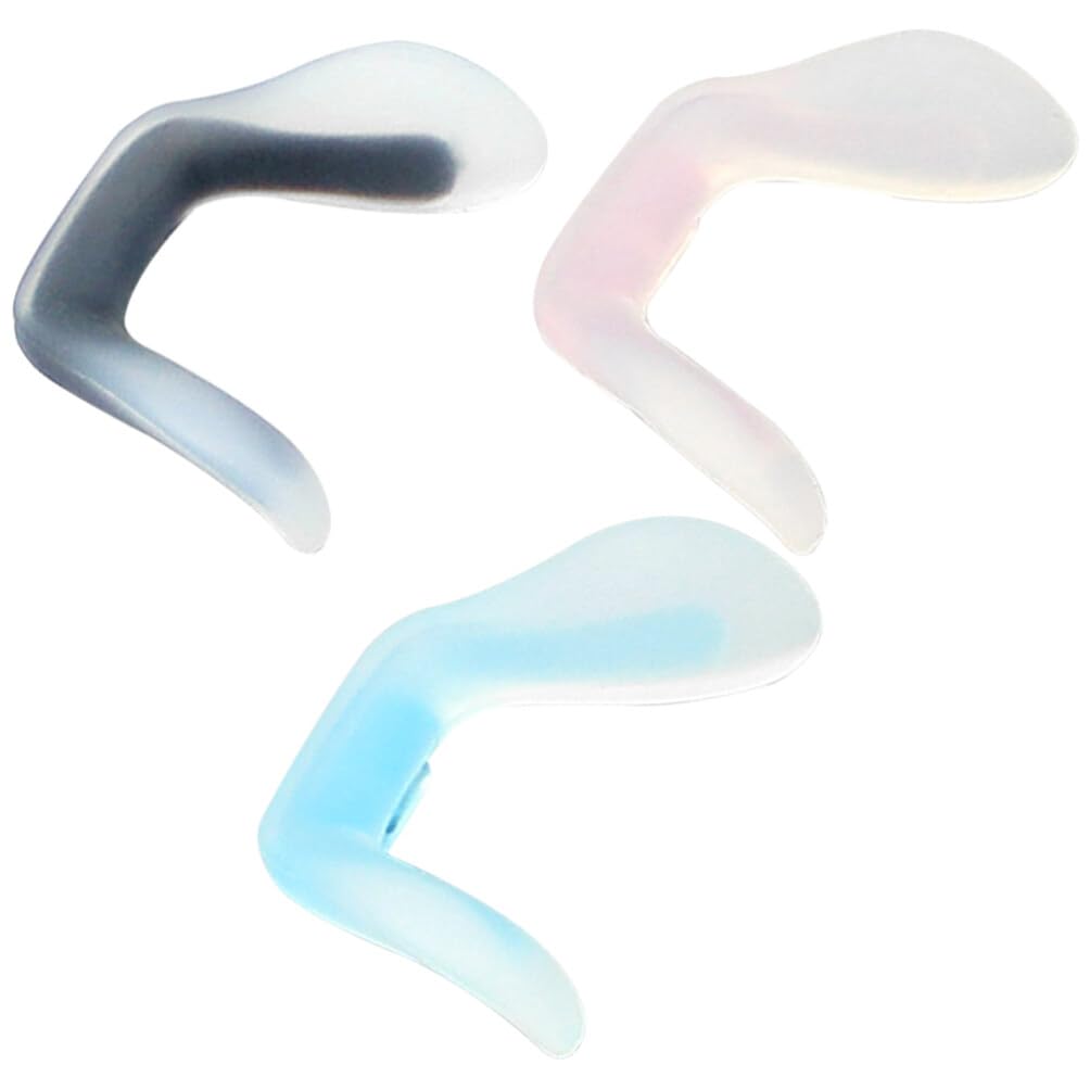 3Pcs U-Shaped Silicone Eyeglass Pads - Anti-Slip, Anti-Drop Nose Pads for Glasses - Screw-in Replacement Nose Pads for Comfort & Secure Fit - Perfect for Reading, Sports & Daily Wear