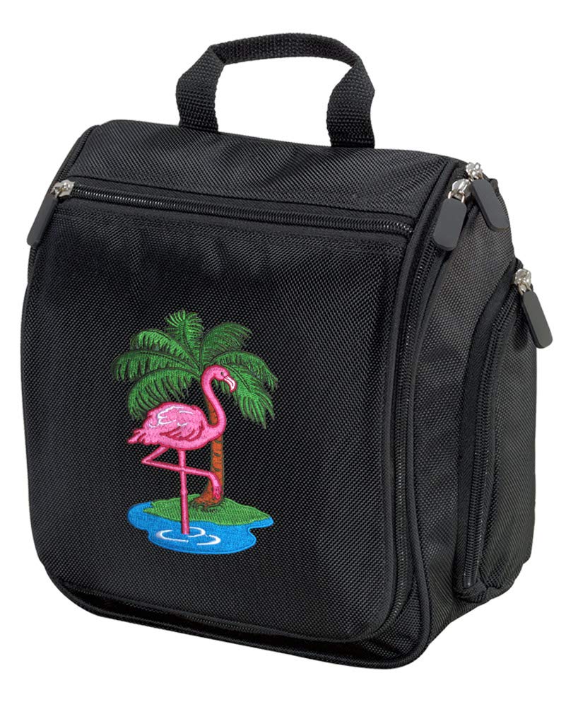 Pink Flamingo Toiletry Bag for Women - Waterproof Cosmetic Travel Organizer with Hanging Hook - Perfect for Vacation, Gym & Weekend Getaways