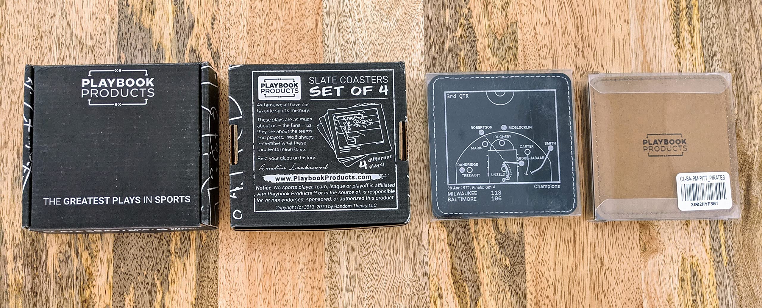 Baltimore Ravens Coasters Set of 4 - Greatest Plays Slate Drink Coasters | Perfect Ravens Gifts for Men, Sports Fans & Football Enthusiasts | Ideal for Game Day, Man Cave & Office Decor