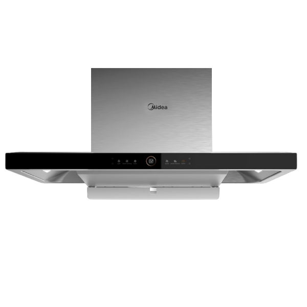 T-Shaped Range Hood with Steam Wash Function - Powerful Kitchen Ventilation for Smoke and Odor Removal - Perfect for Home Cooking and Restaurant Use