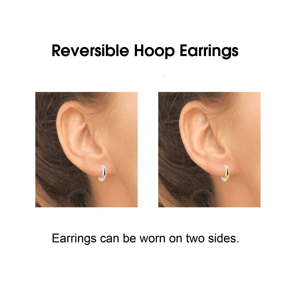 Sterling Silver 16mm Oval Small Hinged Huggie Hoop Earrings for Women - Dainty Everyday Jewelry, Gift for Her, Perfect for Work & Casual Wear