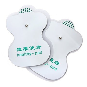 2 Pair Tens Electrode Pads - Reusable Squishy Adhesive Pads for Digital Acupuncture Therapy - Perfect for Pain Relief, Muscle Stimulation & Physical Therapy at Home or Clinic