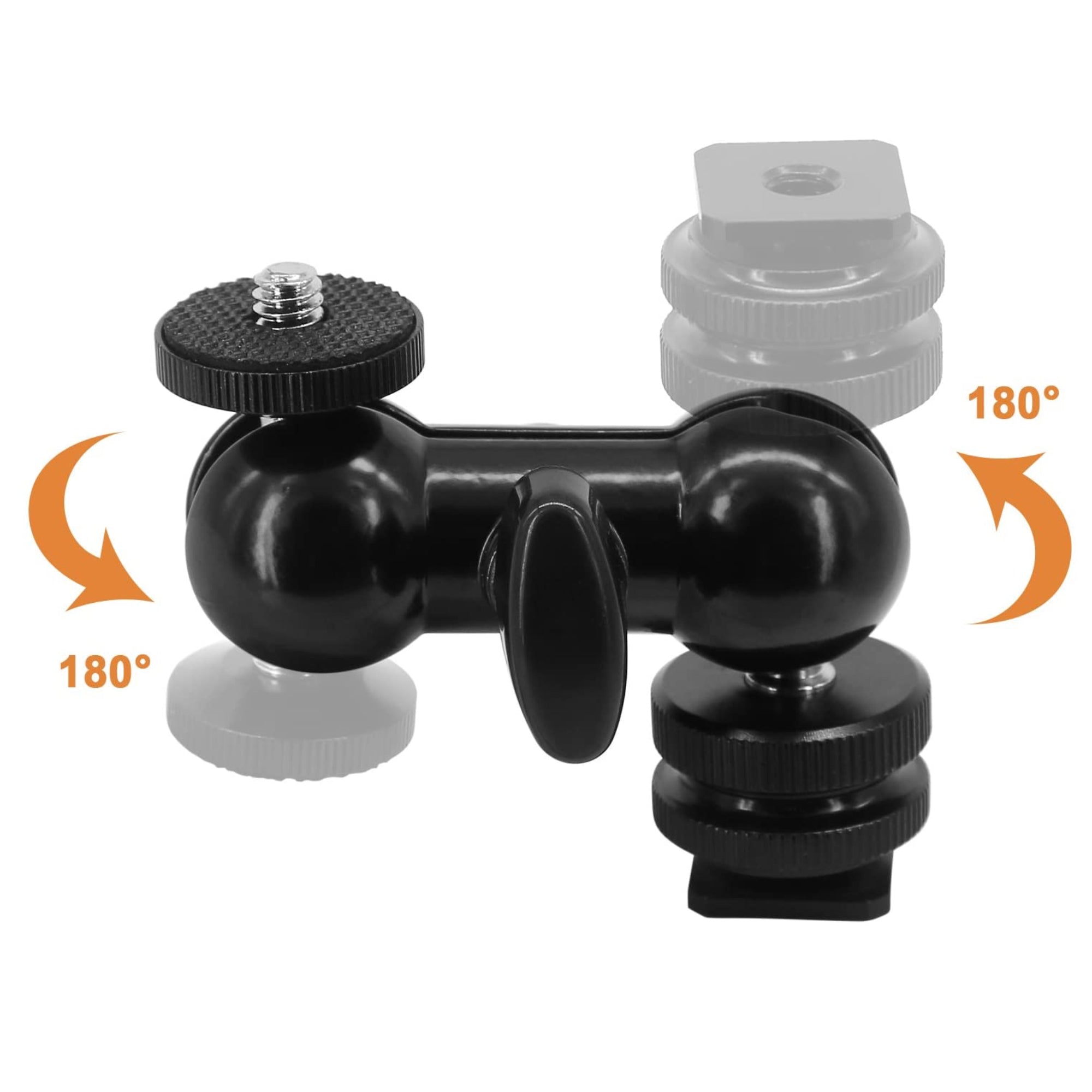 Multi-Function Double Ball Head with Shoe Mount & 1/4