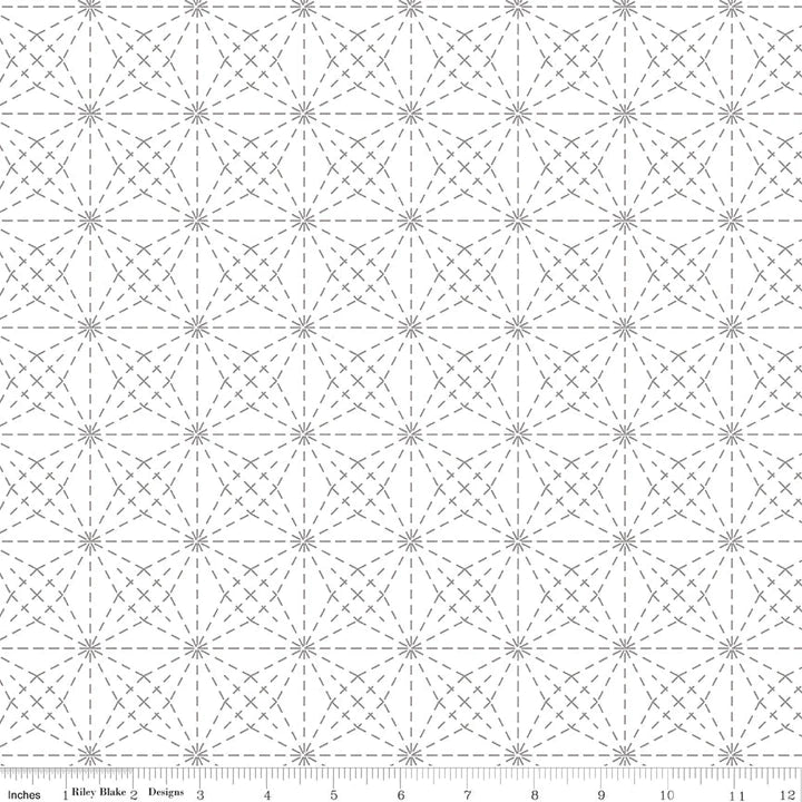 Hush Hush 2 Riley Blake Designs C12877 Sashiko Fabric - Premium Cotton Quilting Material for DIY Sewing Projects, Home Decor & Crafting