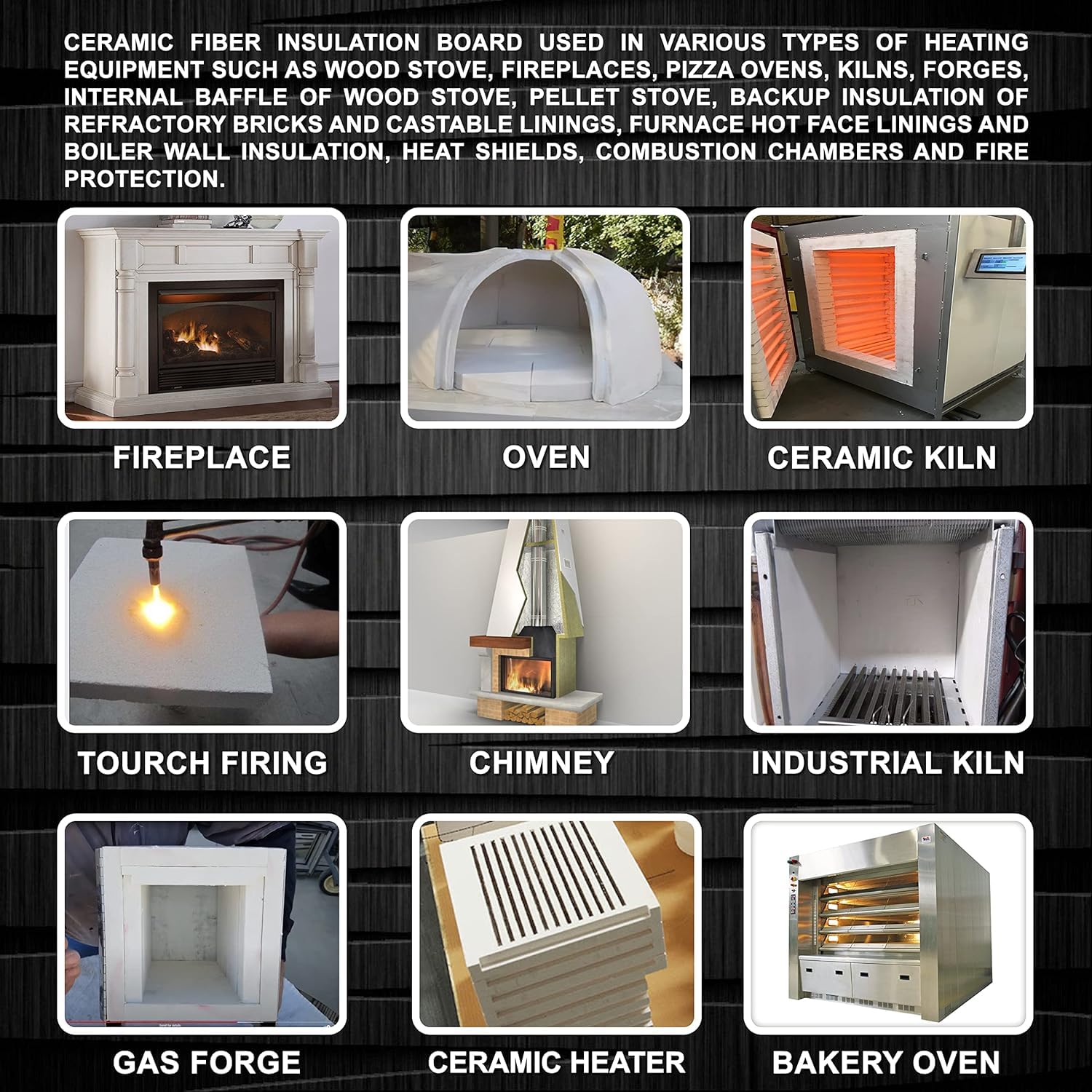 High-Temperature Ceramic Fiber Insulation Board - 1/2
