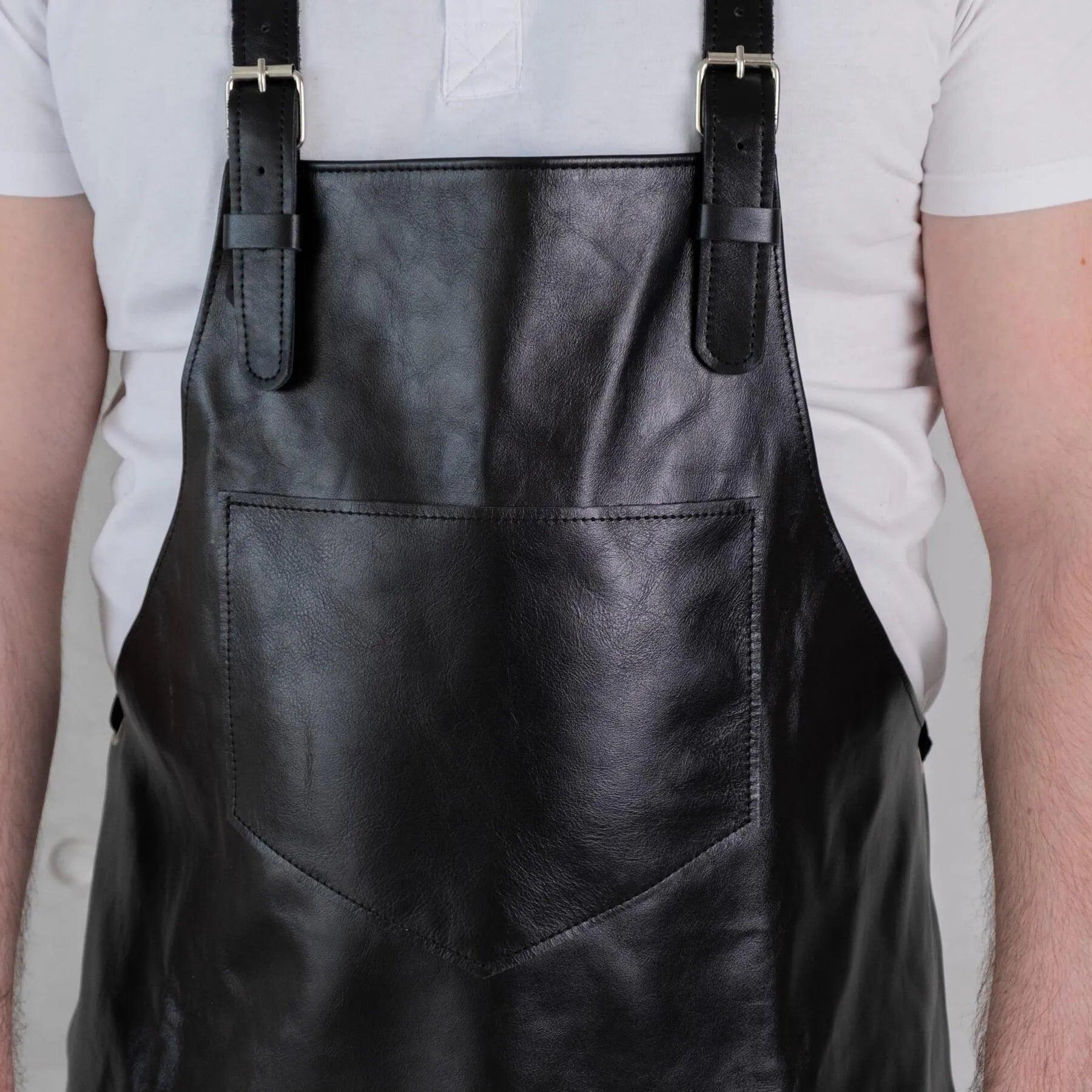 Premium Leather Apron for Men - Heavy Duty BBQ, Grilling & Cooking - Durable & Stylish Workwear for Chefs, Butchers & Craftsmen