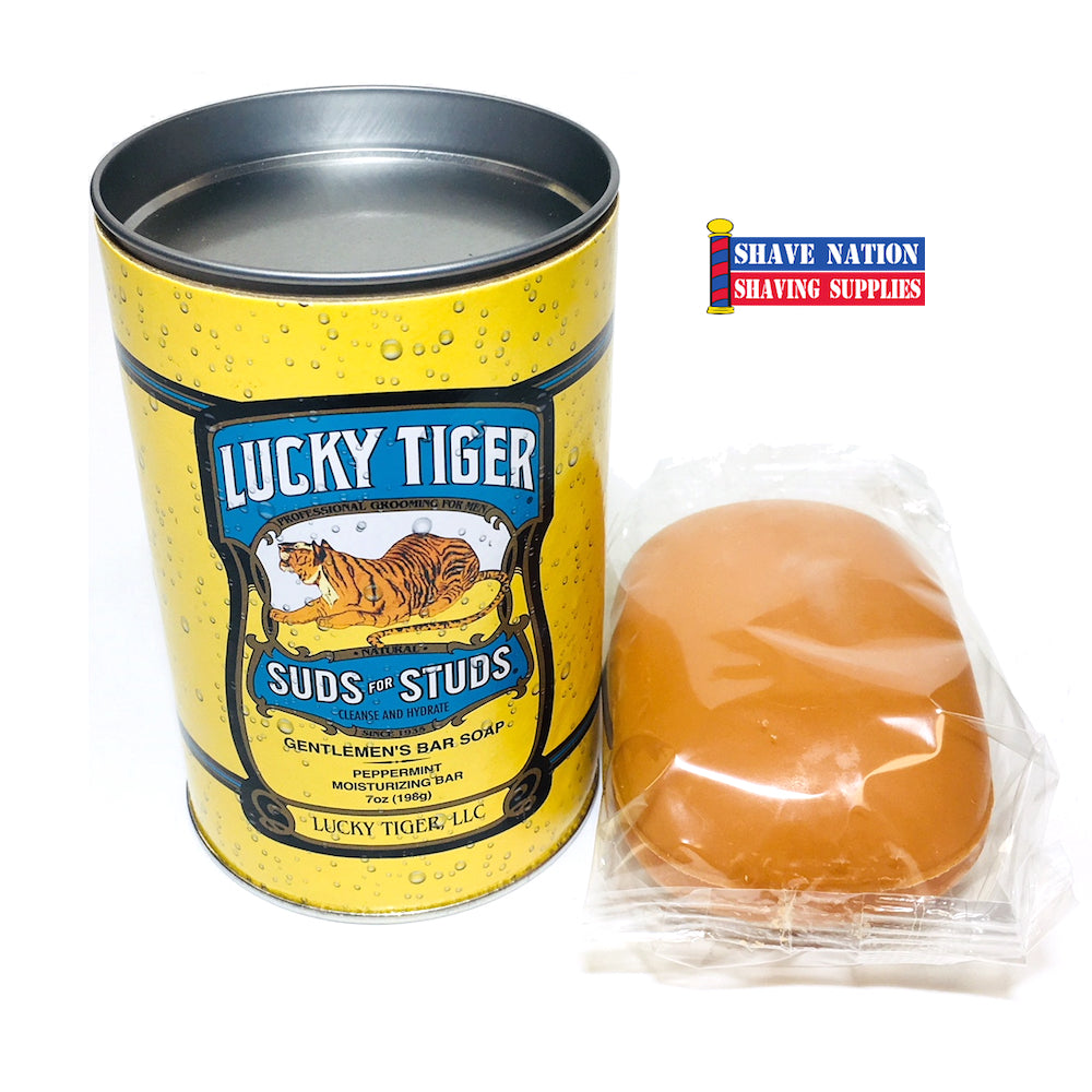 Lucky Tiger Suds For Studs Bath and Body Soap for Men - Natural Grooming & Skincare Bar - Perfect for Shower, Gym & Travel