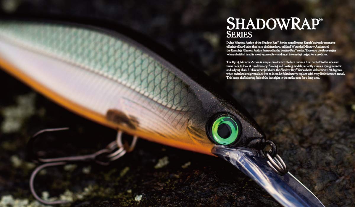 Rapala Shadow Rap Deep Fishing Lure - 11cm 13g Freshwater Bass Pike Walleye Crankbait - Aggressive Action Diving Lure (1.2-2.4m Depth) - Estonia Made Fishing Bait - Perfect for Lake, River and Ice Fishing Adventures