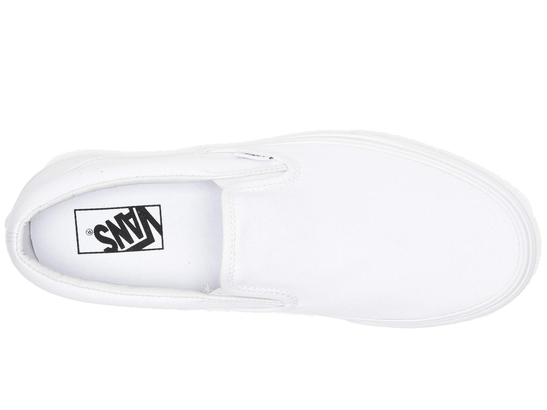 Vans Classic Slip-On Sneakers for Men & Women - True White Canvas Shoes | Casual Wear, Skateboarding, Street Fashion