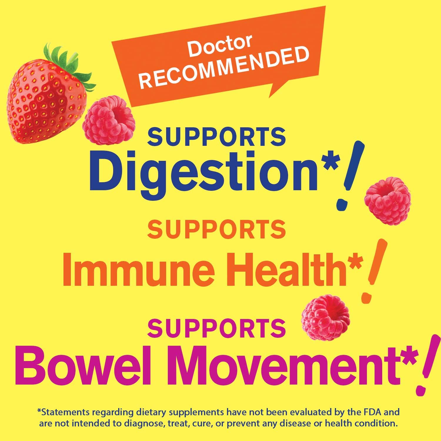 Prebiotic Fiber Gummies for Adults - Digestive Health Supplement for Women & Men | Vegan, Gluten-Free, Non-GMO Berry Flavor | 60 Count Gummy Vitamins | Supports Gut Health & Regularity for Active Lifestyles
