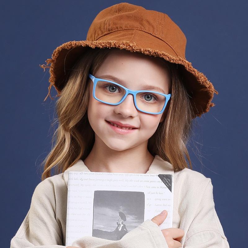 Unbreakable Kids Flexible Glasses with Adjustable Strap - Rectangle Frame for Ages 4-8 Years (Model S306) - Perfect for Sports, School & Outdoor Activities