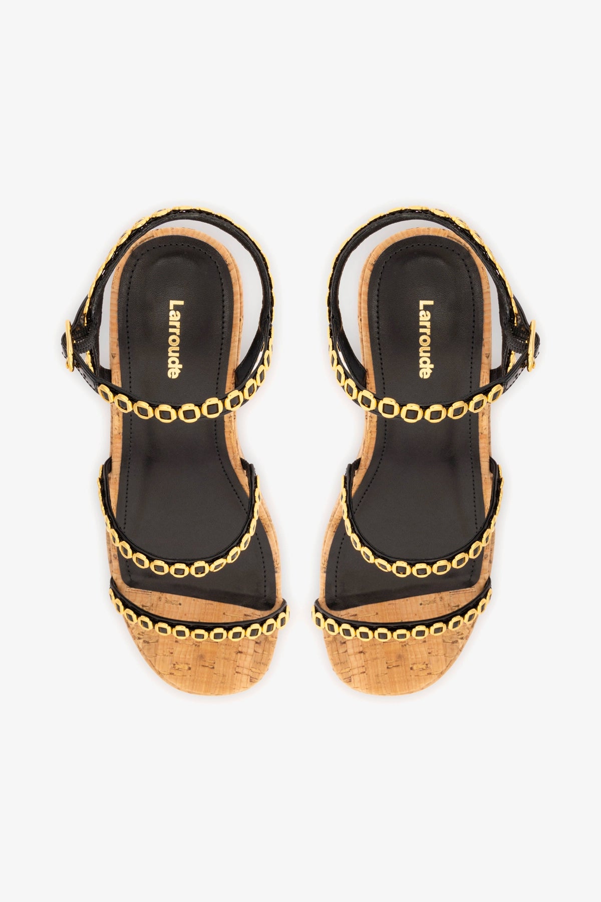 Gio Milanina Black Patent Leather & Natural Cork Flatform Sandals - Comfortable Women's Shoes for Casual Outings & Summer Wear