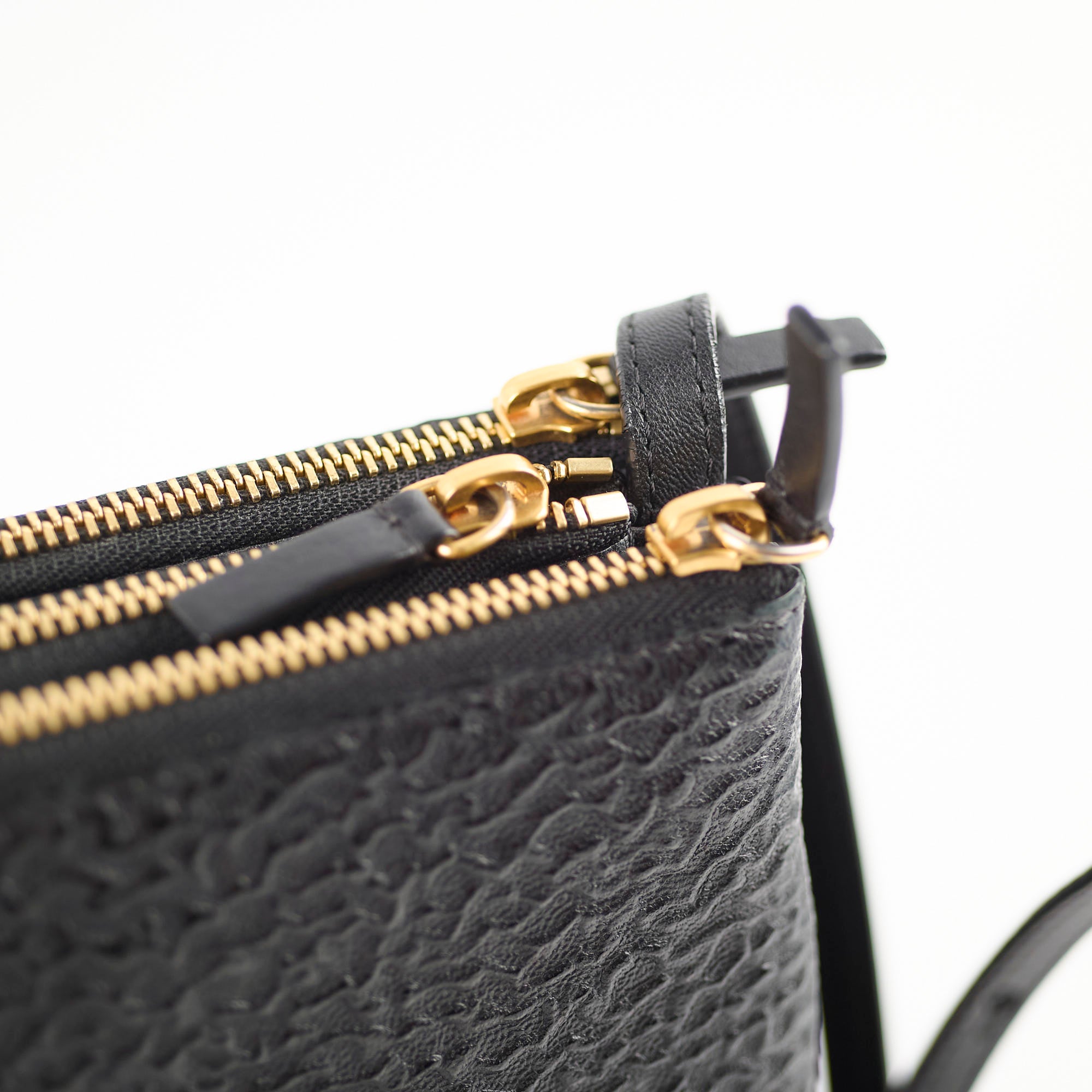 Celine Trio Crossbody Bag for Women - Genuine Leather Small Shoulder Purse with Adjustable Strap, Black | Perfect for Work, Travel & Everyday Use