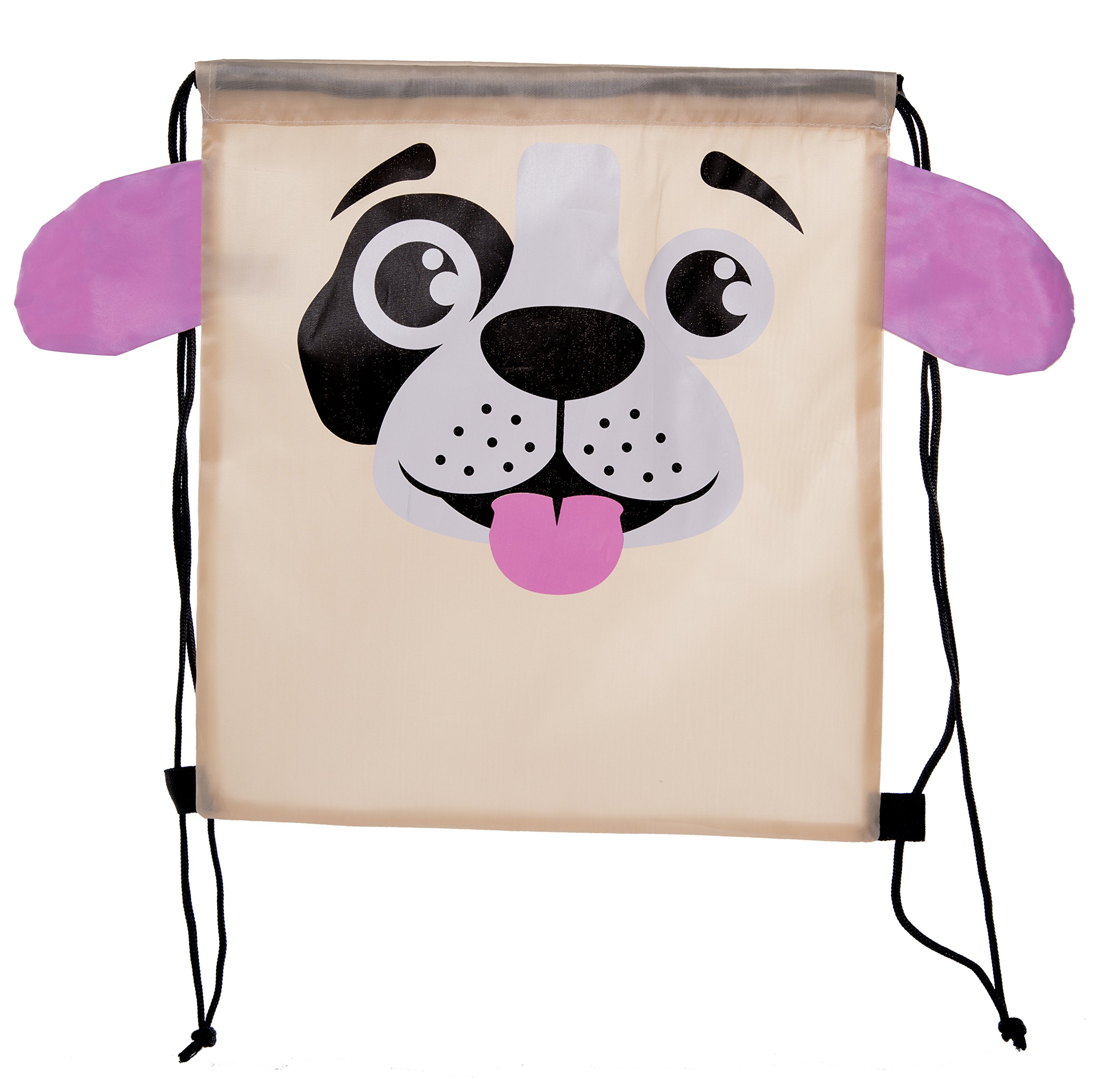 Mato & Hash Kids Animal Drawstring Backpacks - Party Favor Bags for Birthday, Halloween & School Events | Cute Goodie Bags for Boys & Girls Gifts