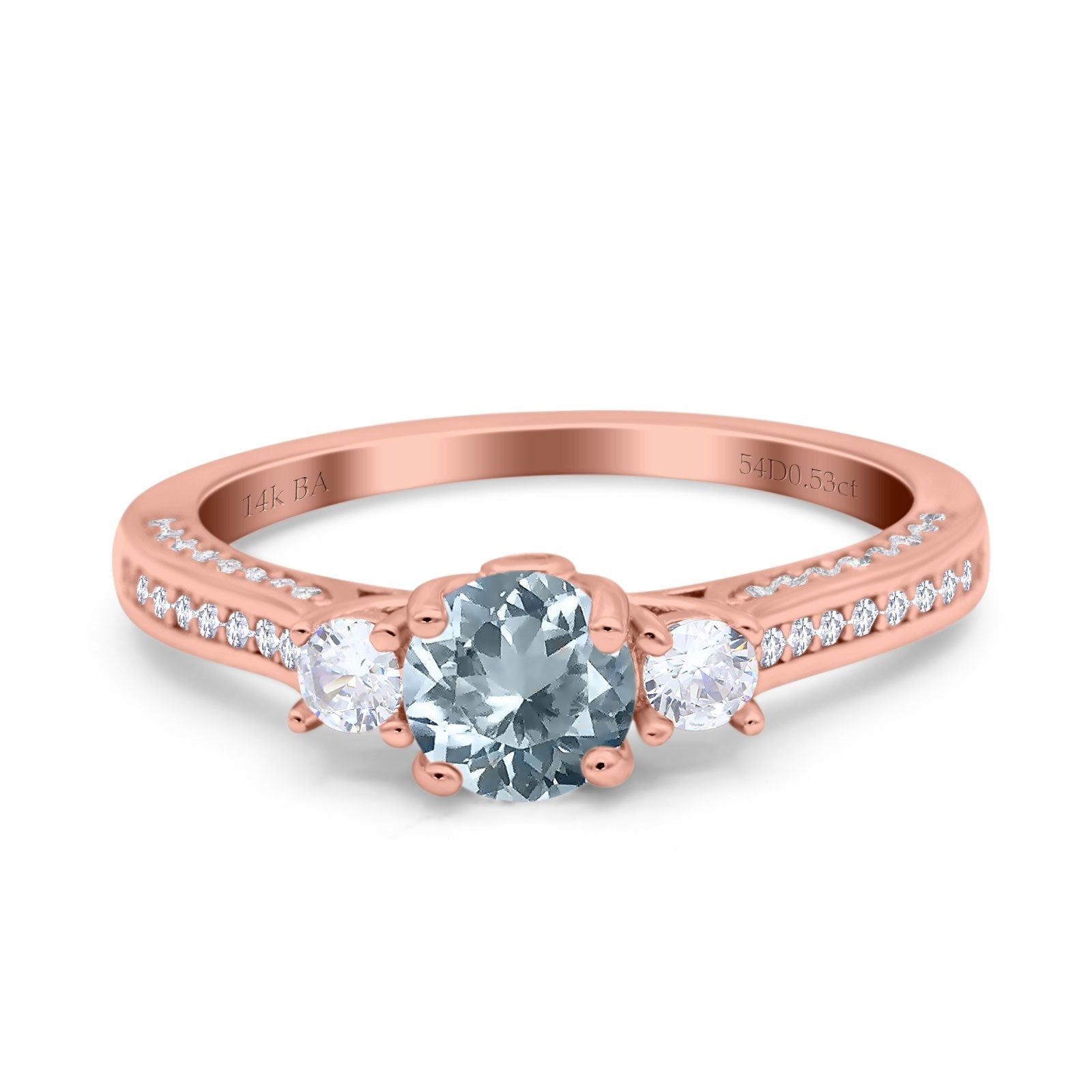 14K Gold 1.37ct Round Three Stone Vintage 6mm G SI Diamond Engagement Ring for Women - Perfect for Wedding, Proposal & Anniversary Gifts