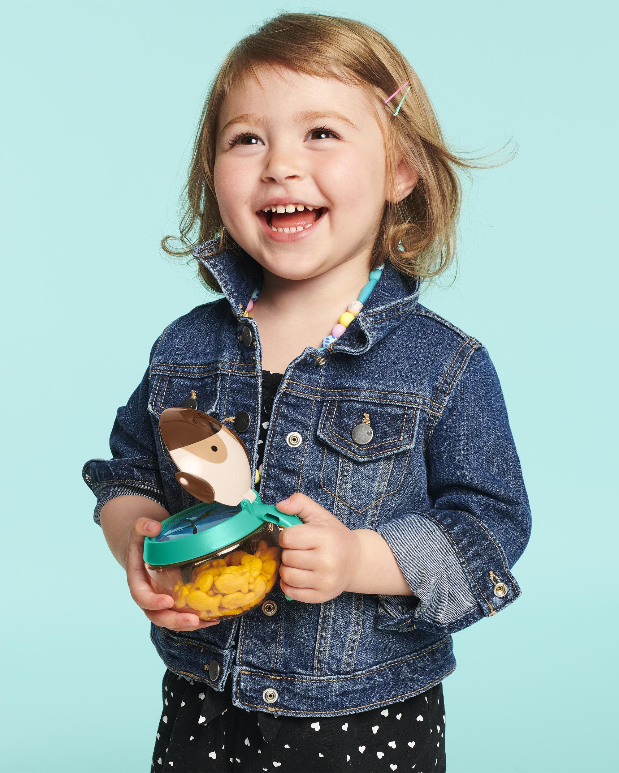 Skip Hop Zoo Snap Cup - Insulated Toddler Sippy Cup with Leak-Proof Lid & Easy-Grip Handles - Perfect for Daycare, Travel & On-the-Go Hydration