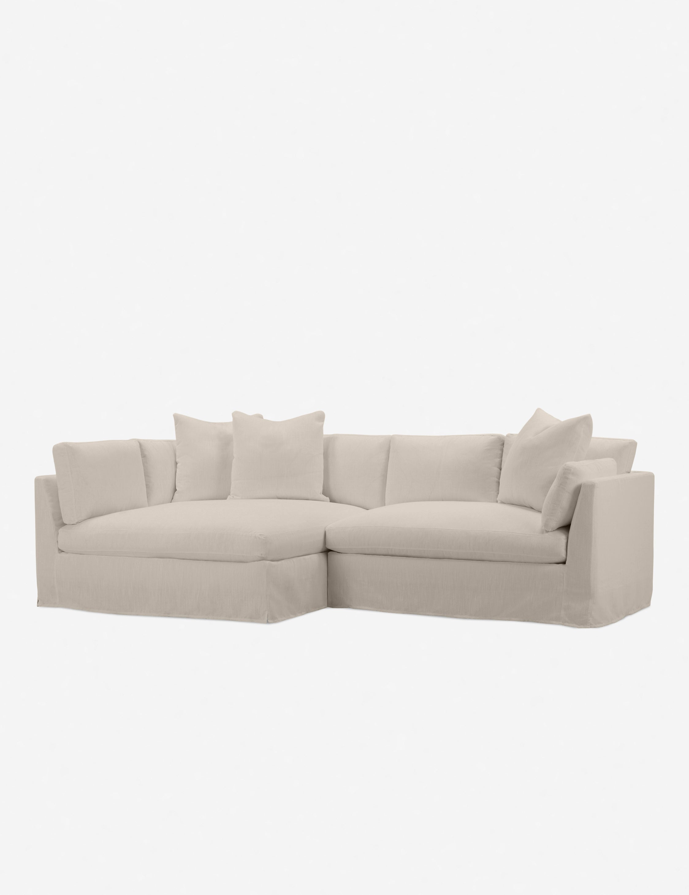 Coen Slipcover Sectional Sofa - Modern L-Shaped Couch with Removable Washable Covers - Perfect for Living Room, Family Room & Home Theater