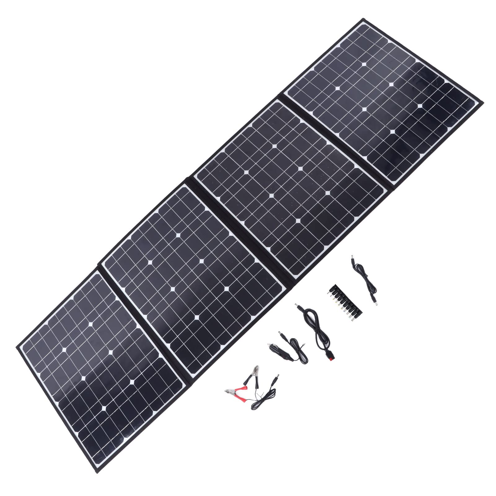 150W Portable Folding Solar Panel Charger - IP65 Waterproof Monocrystalline Solar Charger for Laptops, Tablets & Phones | Perfect for Camping, Hiking & Emergency Power Outdoors