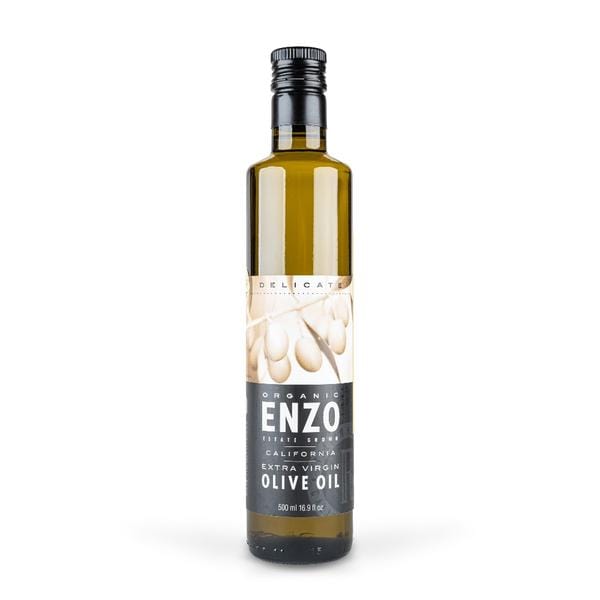 Enzo Organic Extra Virgin Olive Oil - Cold Pressed, Unrefined, Rich Flavor - Perfect for Salads, Cooking & Healthy Recipes