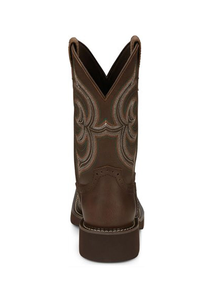 Justin GY9984 Women's Western Cowhide Ankle Boots - Brown Leather Cowboy Boots for Country Riding, Dancing & Casual Wear
