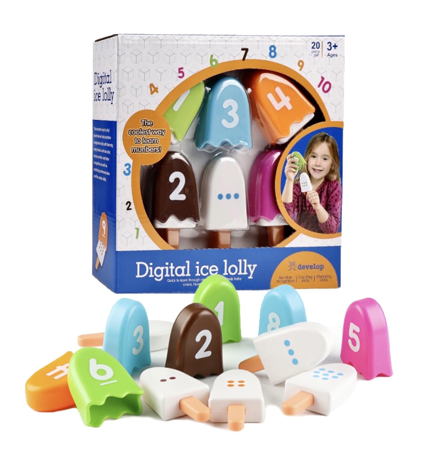 Number Matching Counting Games for Kids - Fine Motor Skills Toys, Preschool & Kindergarten Math Manipulatives, Montessori Learning Tools - Educational Gifts for Toddlers Ages 1-3 (Boys & Girls) - Perfect for Classroom Activities & Homeschooling