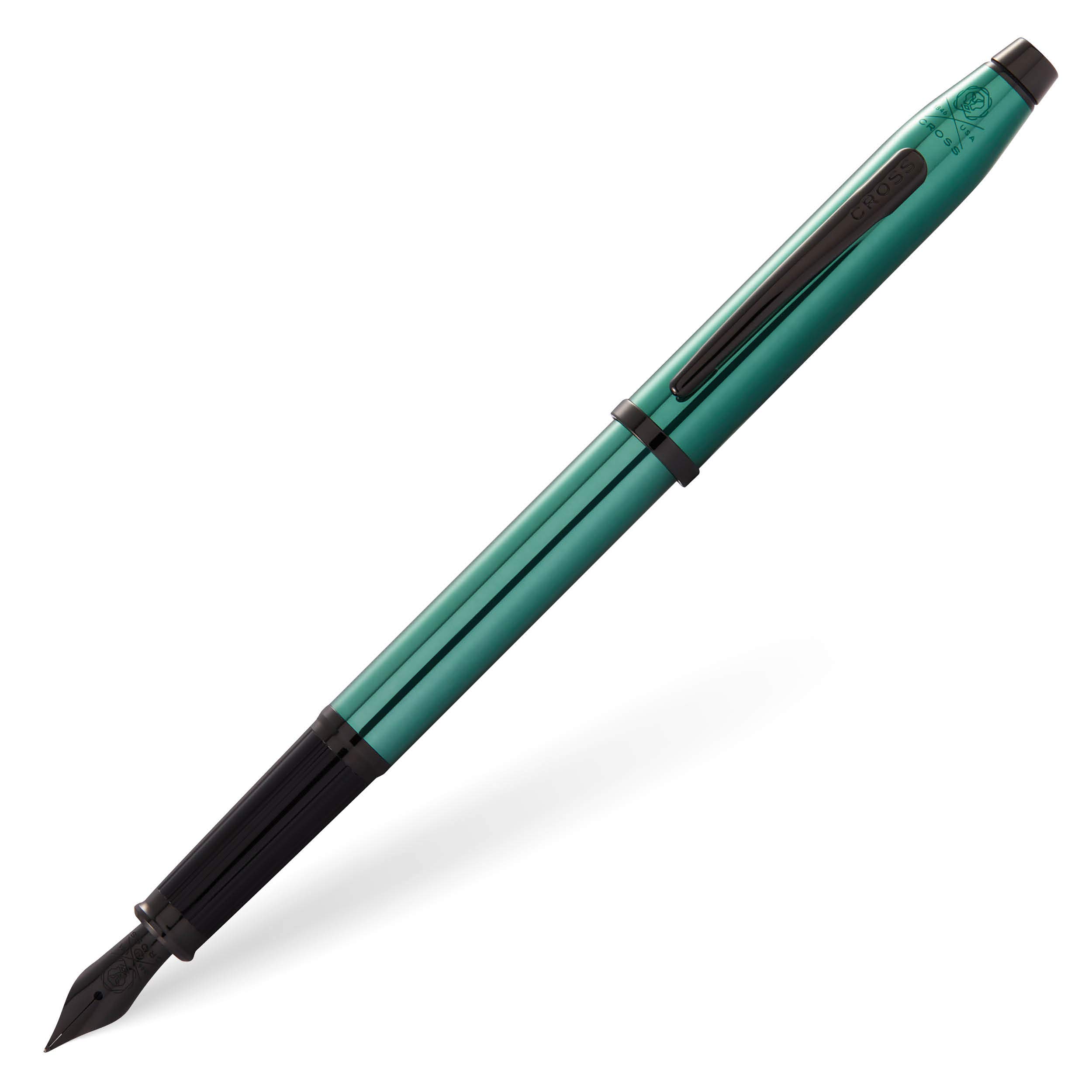 Cross Century II Refillable Fountain Pen - Medium Nib with Luxury Gift Box - Translucent Green Lacquer - Premium Writing Instrument for Professionals, Calligraphy & Gift Giving
