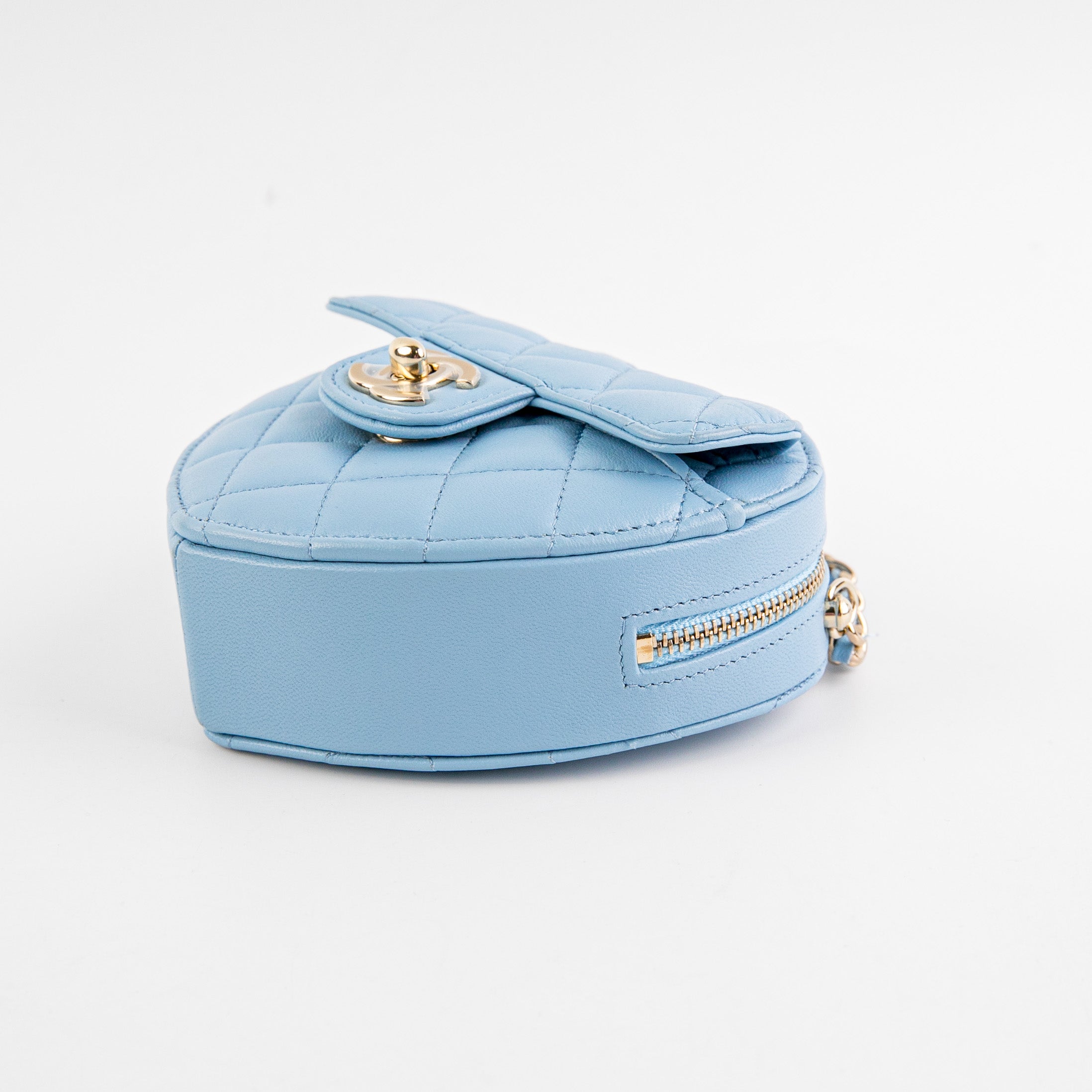 Chanel Mini Heart Bag in Blue - Elegant Crossbody Purse for Women | Perfect for Date Nights, Parties & Special Occasions