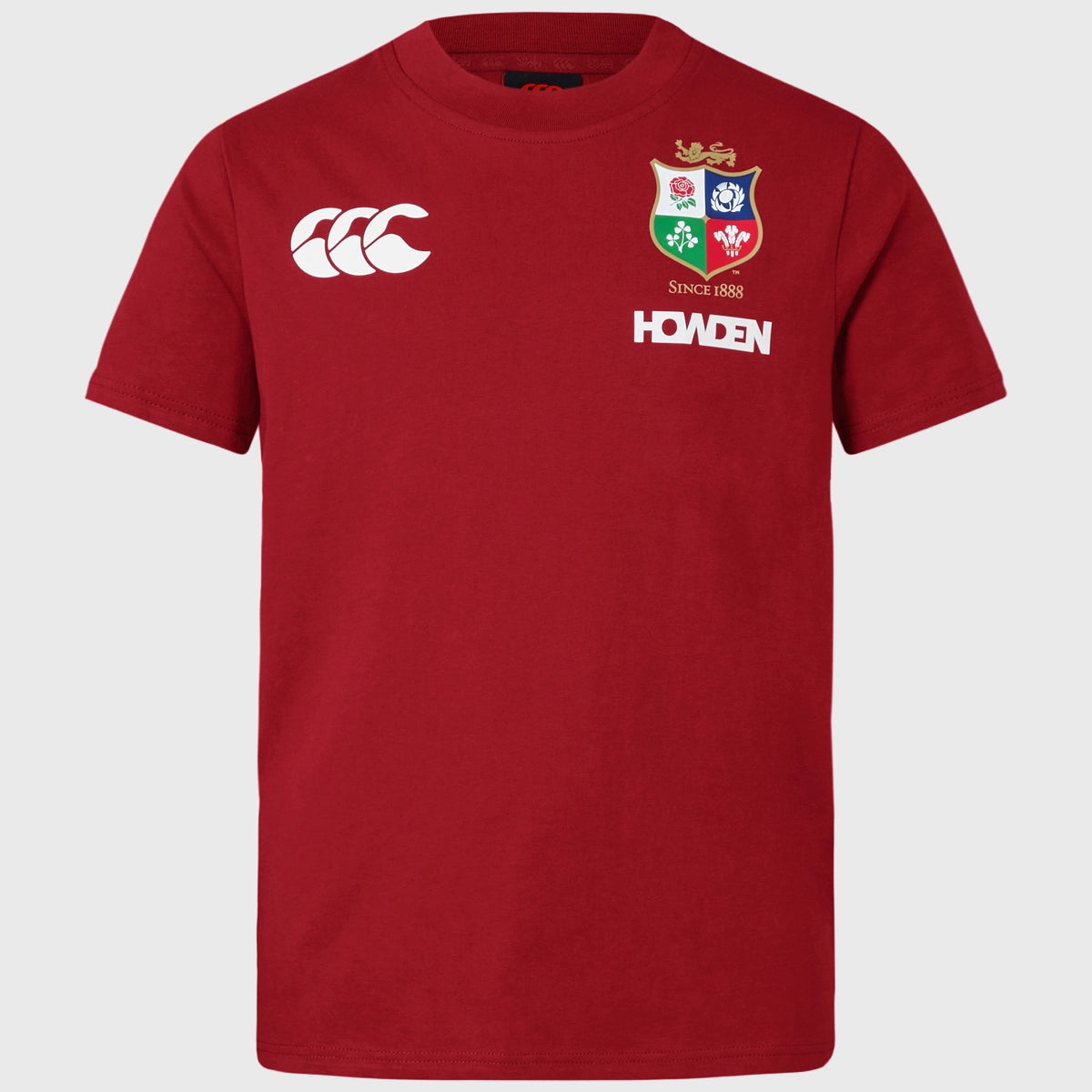 British & Irish Lions Kids Cotton T-Shirt - Red Canterbury Rugby Jersey for Boys & Girls - Perfect for Sports, School & Casual Wear