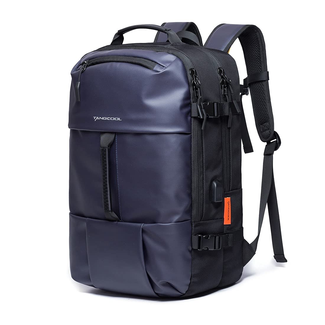 Slim Laptop Backpack for Women & Men - Lightweight Water Resistant USB Charging Port Travel Backpack - College School Business Commuter Computer Bag - Perfect for Work, Gym & Outdoor Activities (Blue-733)
