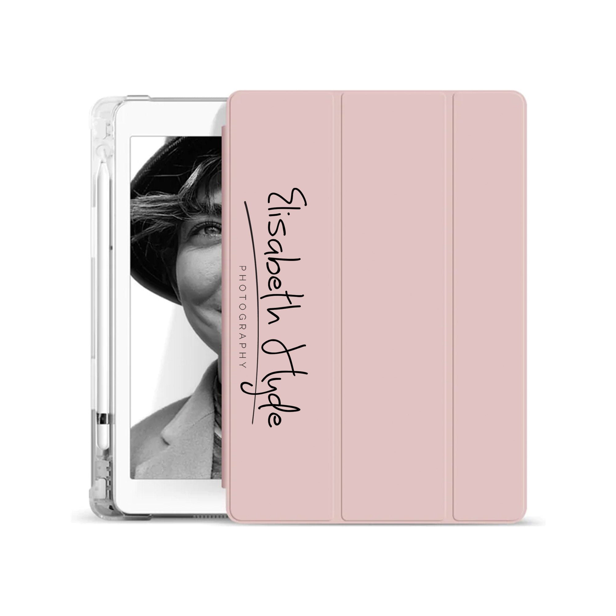 Premium iPad See-Through Case with Signature & Occupation 208 Design - Slim Protective Cover for Work, School & Travel