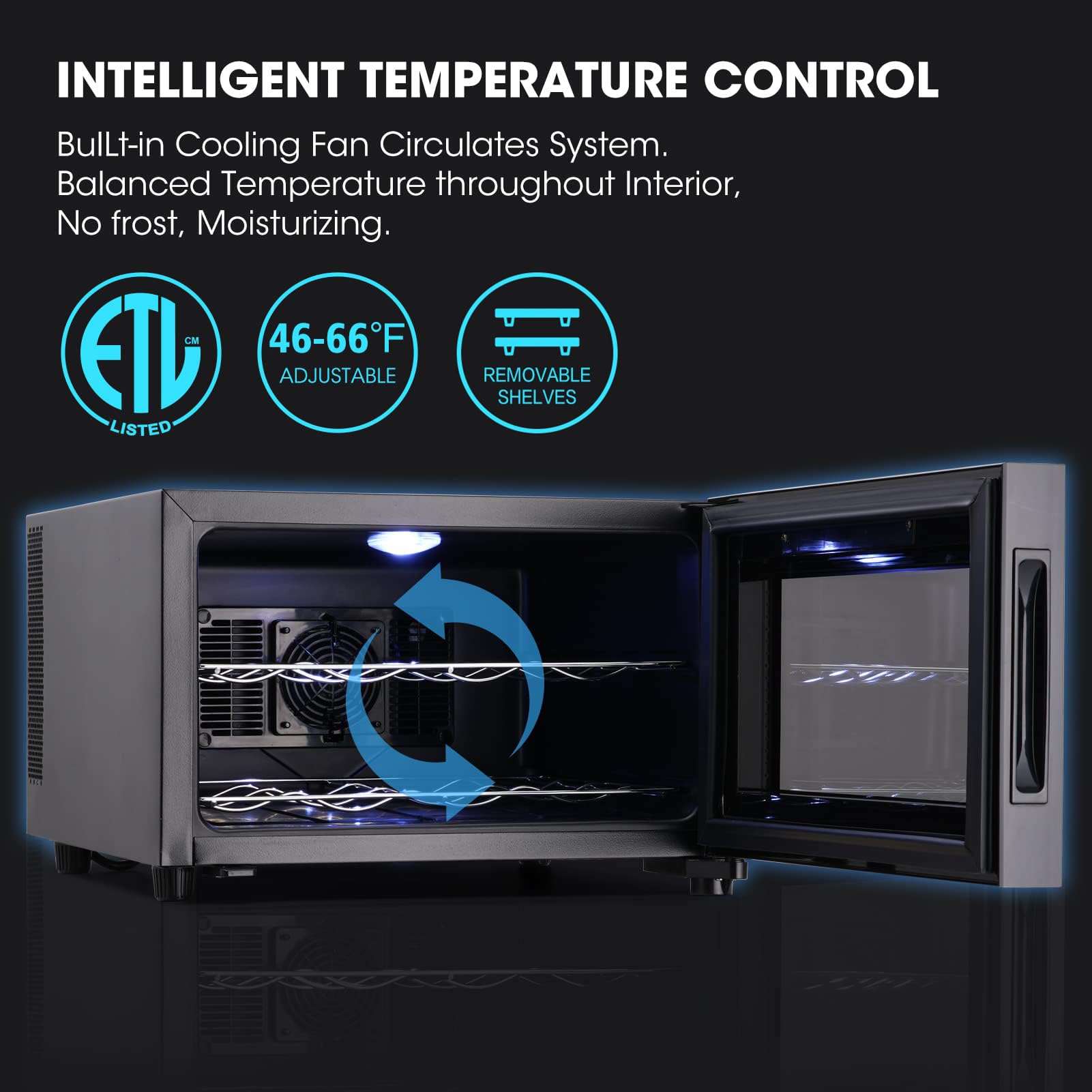 8 Bottle Wine Cooler Refrigerator - Compact Countertop Wine Fridge with Digital Temperature Control, Freestanding Mini Wine Cellar with Glass Door - Perfect for Home, Office, Bar & as Luxury Gift | Ideal for Small Spaces, Entertaining & Wine Storage