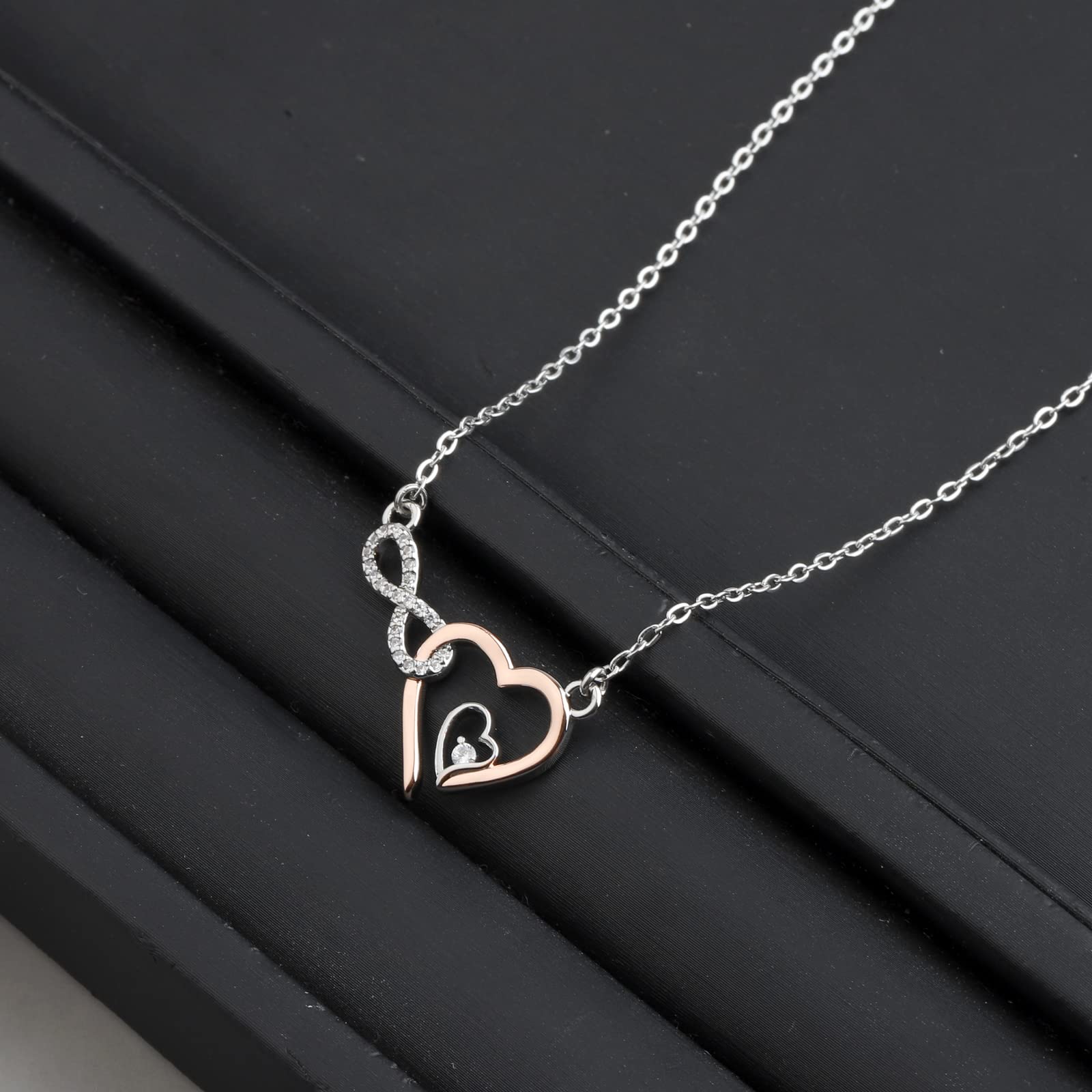 Bestie Gift Necklace - Double Heart Pendant for Coworkers & BFFs - Office & Daily Wear