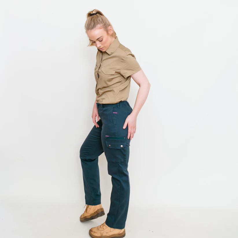Women's Mid Rise Cargo Pants - Comfortable & Stylish for Outdoor, Hiking & Casual Wear