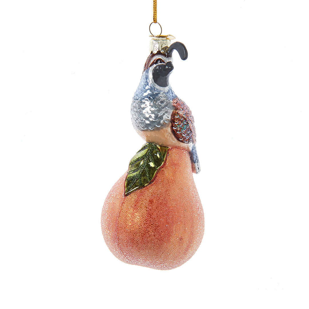 Partridge & Pear Ornament - Handmade Christmas Tree Decorations for Holiday Home Decor | Perfect for Xmas Gifts, Mantel Displays & Festive Table Centerpieces