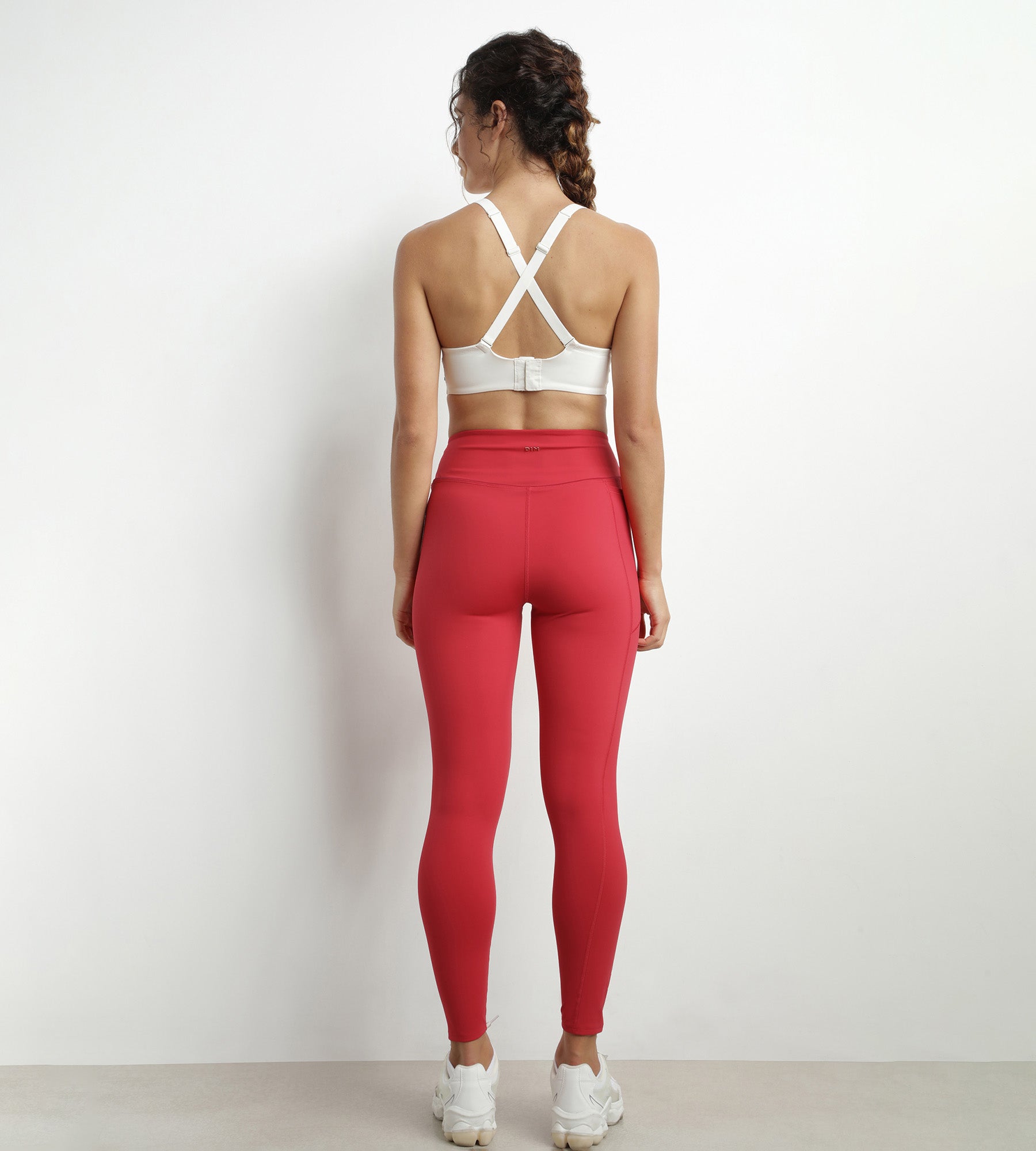 Red Sculpting Microfiber Sports Leggings for Women - Perfect for Yoga, Running & Gym Workouts