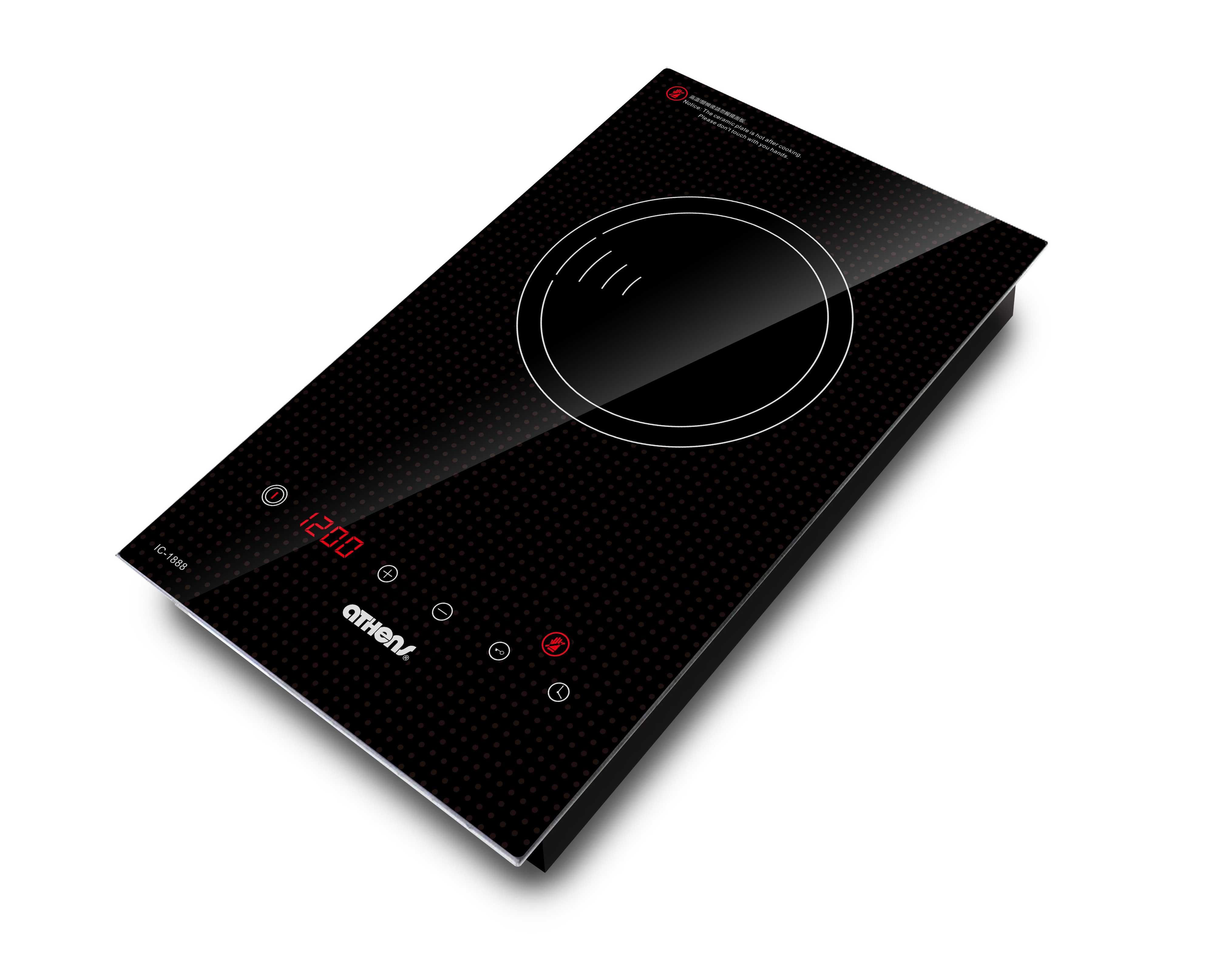 ATHENS 1888 2800W Single Burner Induction Cooktop - Built-in & Countertop Electric Stove for Fast Cooking, Perfect for Kitchen, RV, Dorm & Small Spaces