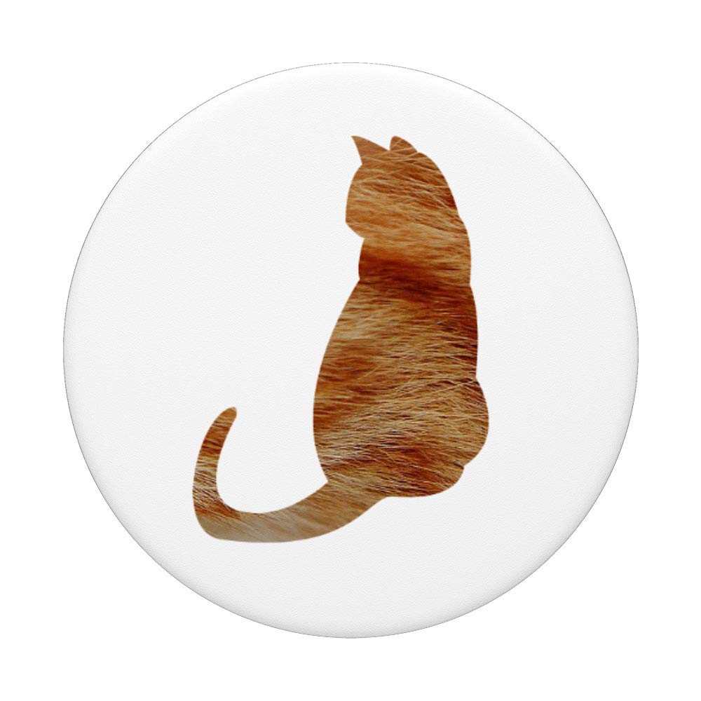 Adorable Ginger Orange Cat PopSockets PopGrip: Swappable Phone & Tablet Stand for Home, Office, and Travel