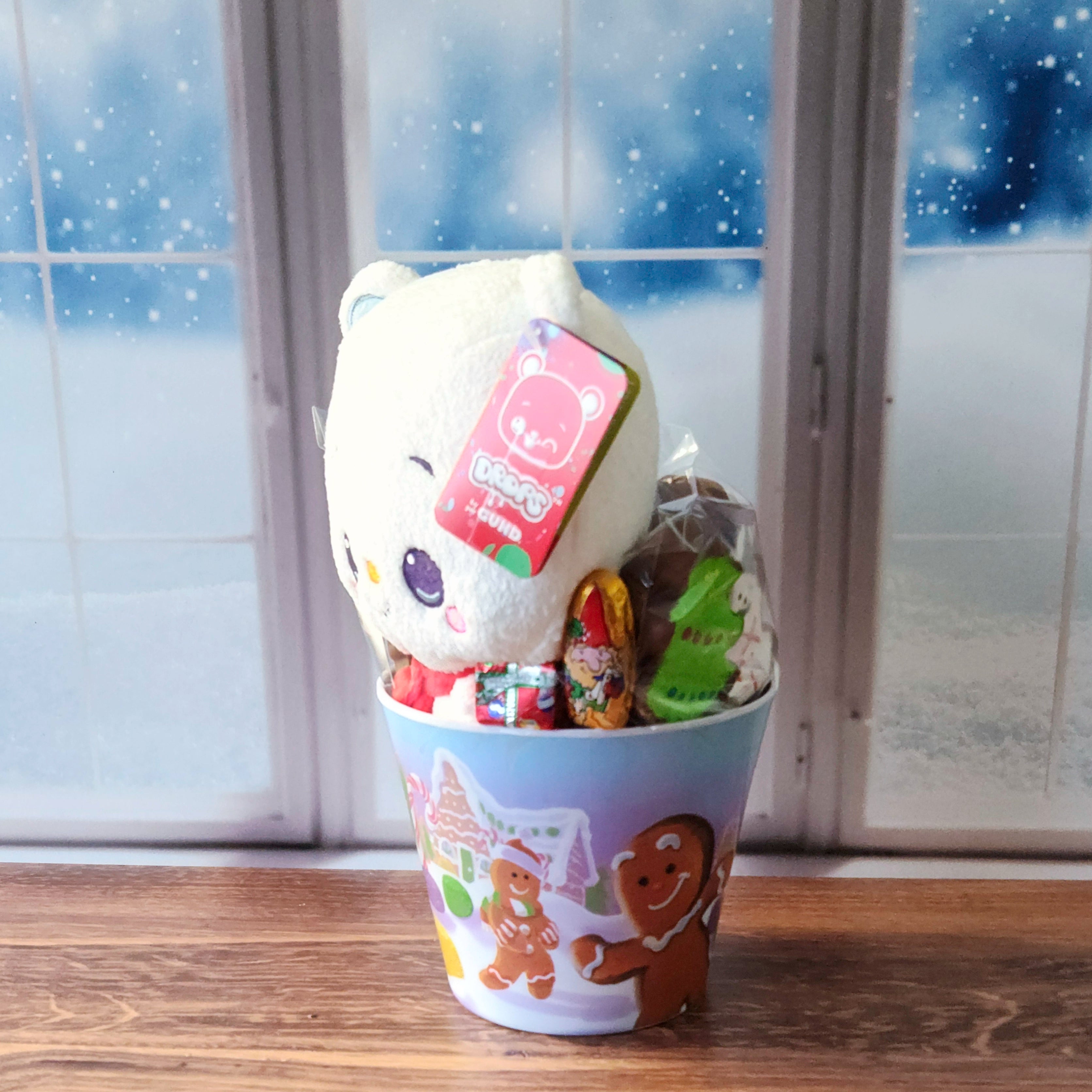 Holiday Gift Pail with Stuffed Animal - Perfect Christmas Stocking Stuffer & Birthday Present for Kids