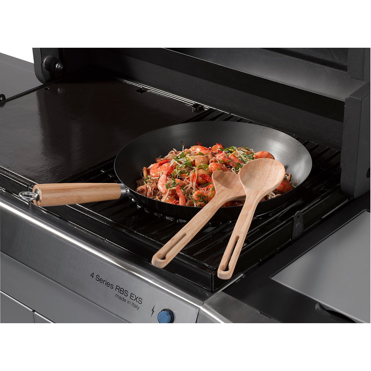 Campingaz Modular Non-Stick Wok Pan - 37x11.2x36cm Black - Perfect for Outdoor Camping Cooking & Asian Stir Fry