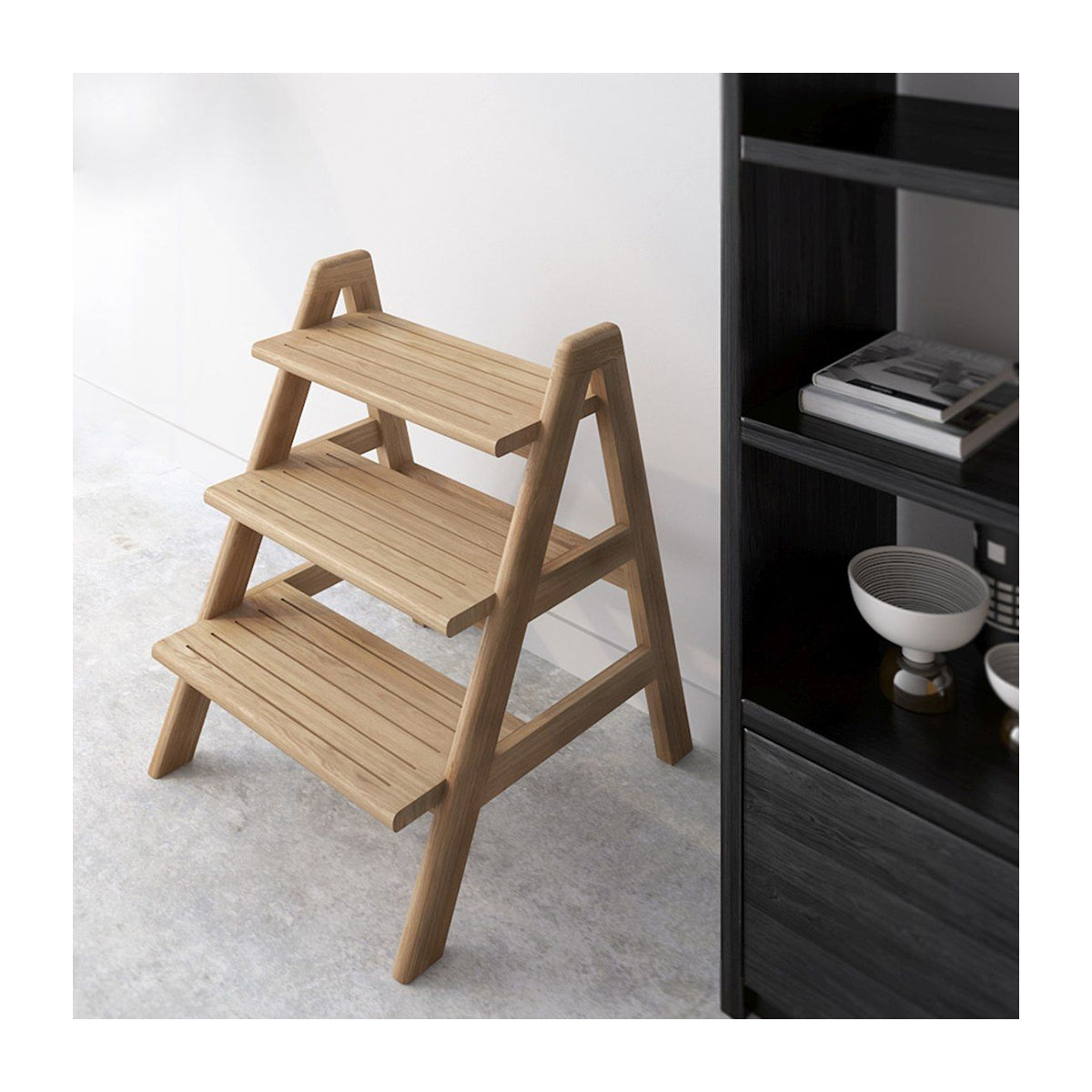 Sturdy 4-Step Ladder for Home & Office Use - Lightweight Aluminum Folding Step Stool with Safety Handrail - Perfect for Kitchen, Garage, Shelving & DIY Projects