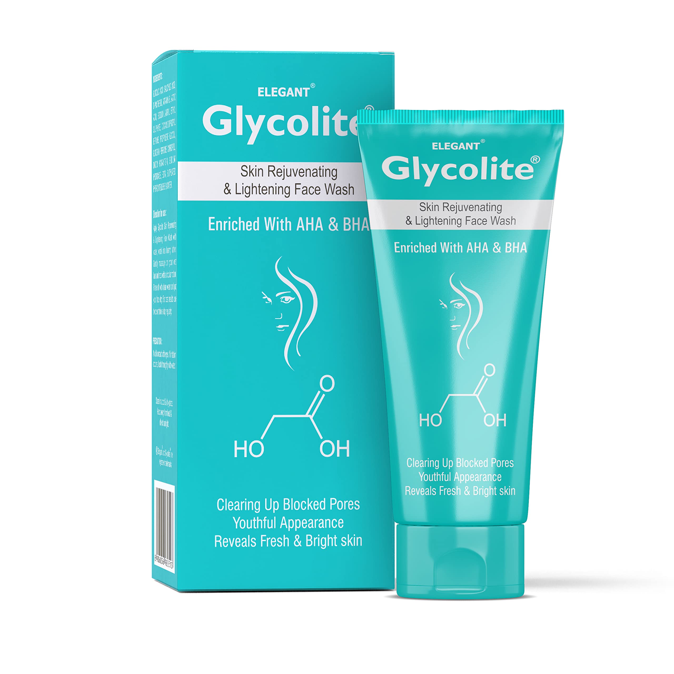 Glycolite Glycolic Acid Face Wash 60ml - Skin Rejuvenating & Brightening Cleanser for All Skin Types | Improves Texture, Tone & Radiance | Gentle Exfoliation for Glowing Skin | Perfect for Daily Skincare Routine & Acne-Prone Skin