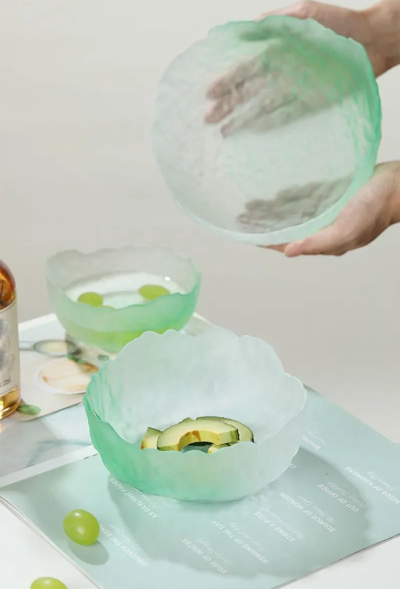 Lulu Frosted Glass Dessert Bowl Set - Elegant Serving Dishes for Ice Cream, Pudding & Fruit - Perfect for Parties, Dessert Bars & Home Entertaining